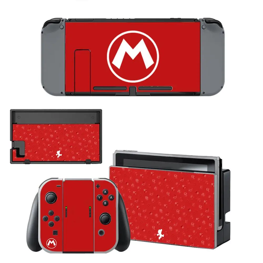 Стикер-протектор для Nintendo Switch с наклейкой Марио на полную оболочку для защиты наклеек для консоли Joy-Con Dock.