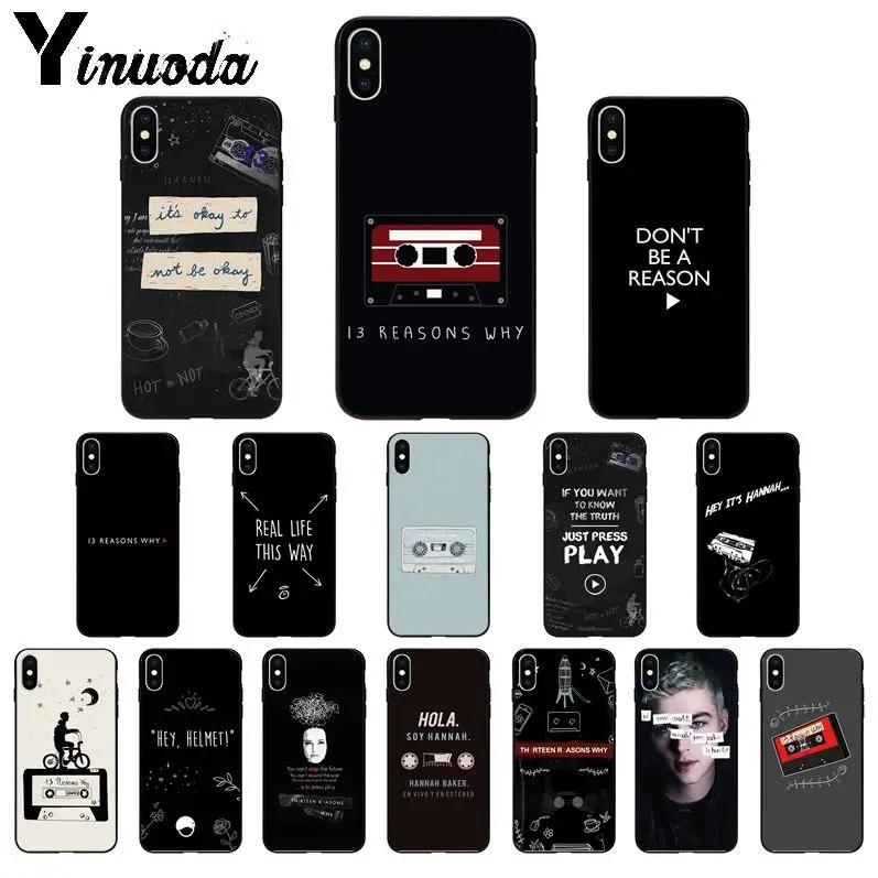 Yinuoda 13 причин почему мягкий высококачественный чехол для телефона из ТПУ Apple iPhone 8