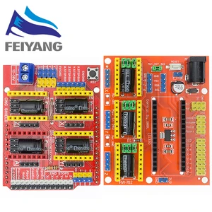 Новый гравировальный станок с ЧПУ Shield V4 shield v33D-принтерплата расширения драйвера A4988 для arduino Diy Kit