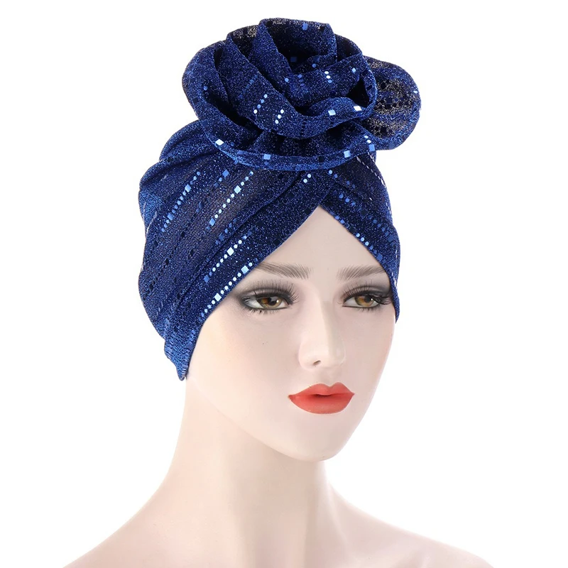 

Sleep Hat Headscarf Head Cover Flower Turban Hat Night Cap Resuable Bonnet Hat Muslim Comfortable Bonnet Ladies Turban Caps