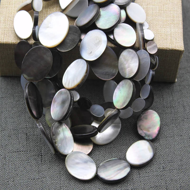 5 звёзд натуральная черная раковина прямое отверстие двусторонние овальные