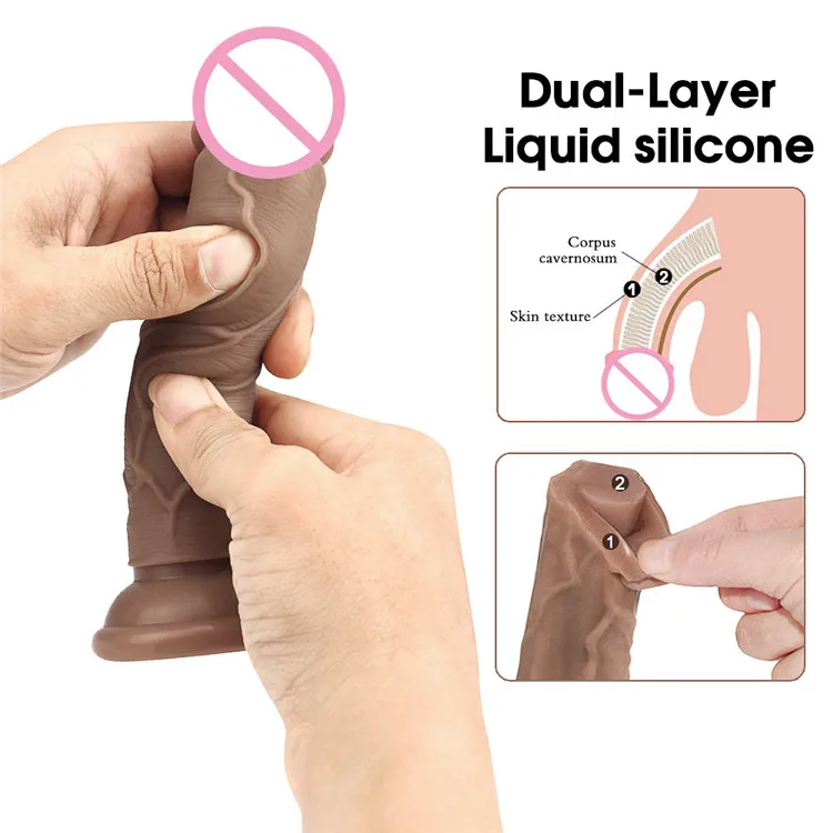 Силиконовый реалистичный фаллоимитатор GaGu для женщин стимуляция точки G