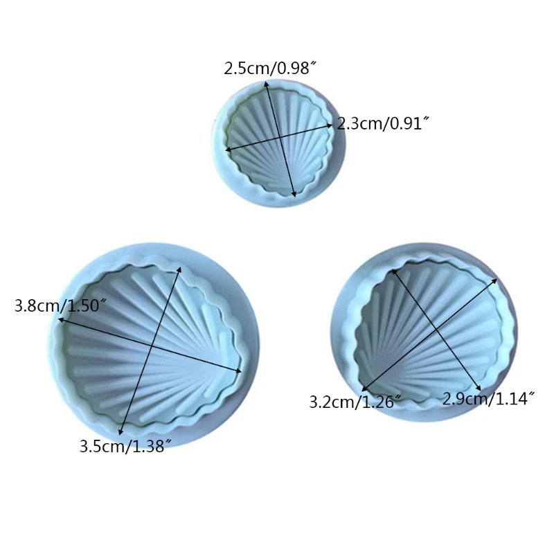 3 шт./компл. в форме морской раковины 3D помадка формы для украшения торта