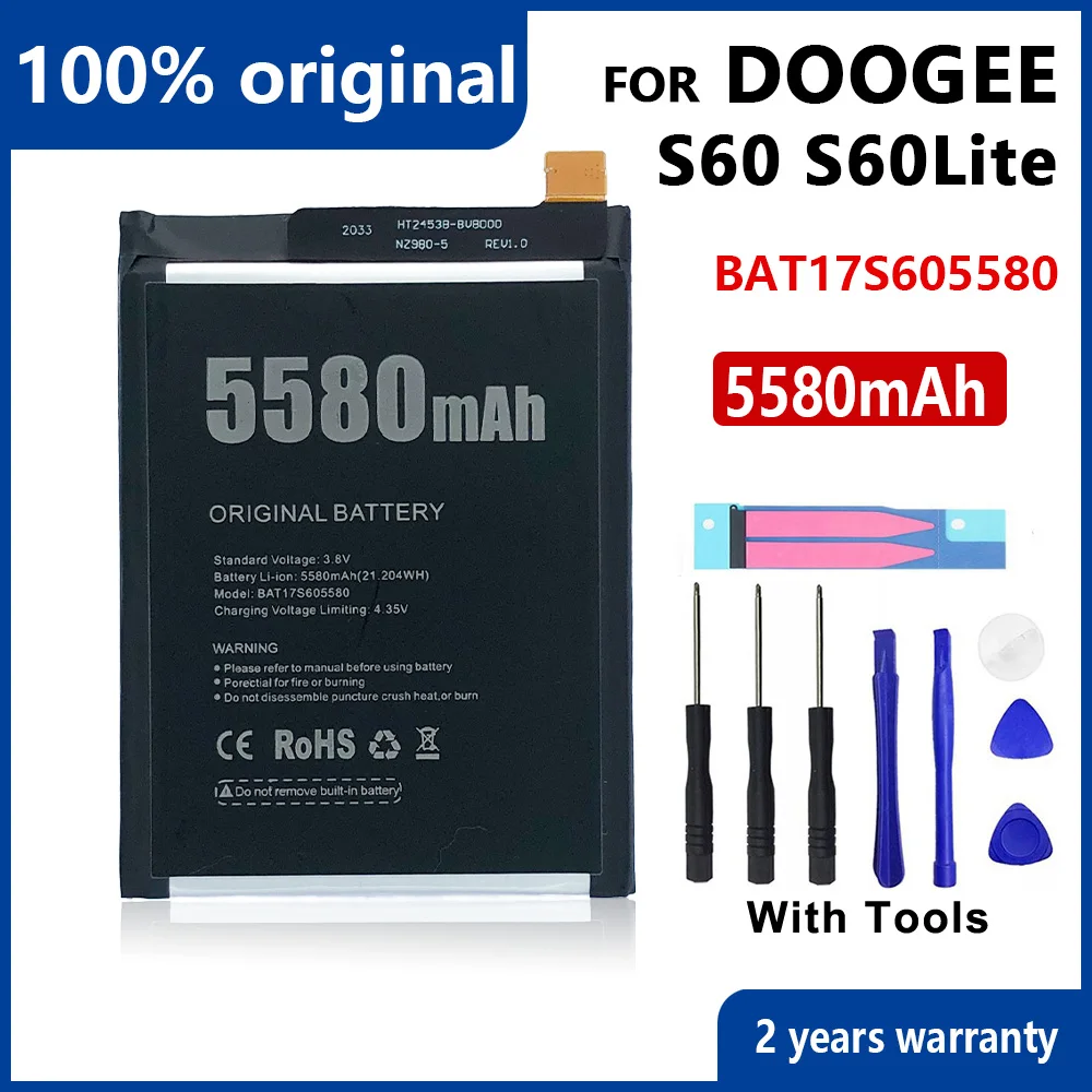100% Оригинальный аккумулятор 5580 мАч BAT17S605580 для телефона DOOGEE S60 S 60 Lite