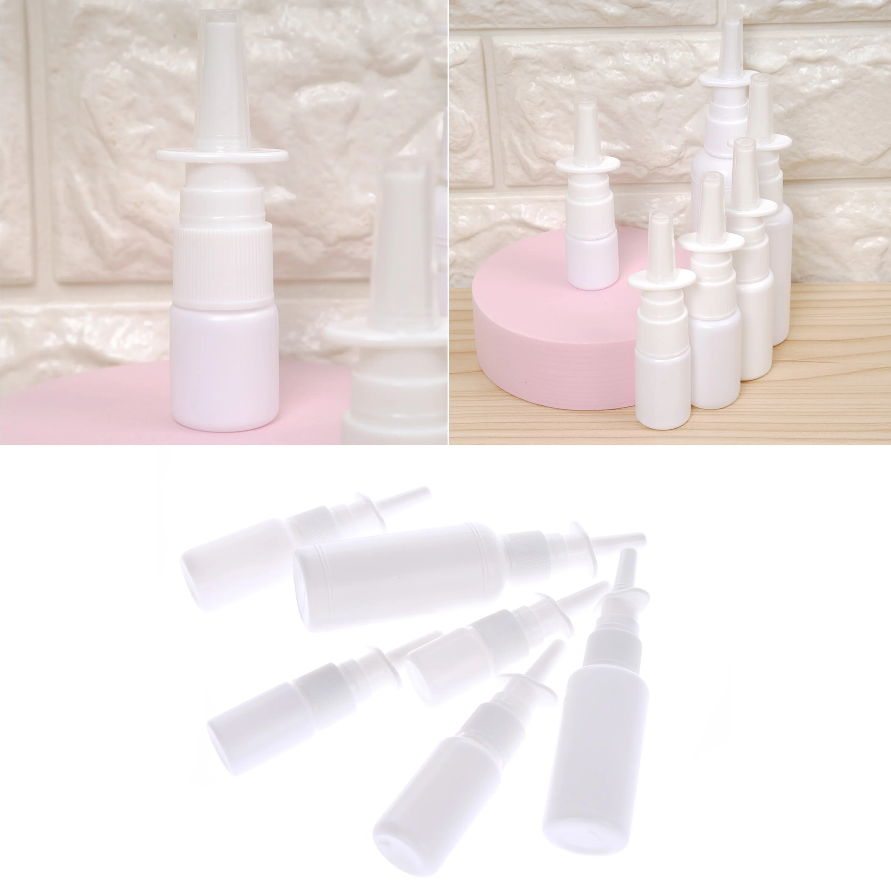 

5ml-50ml white transparent color empty PET bottle injection spray a fine mist nasal spray bottle watering can Wholesale 2021 New