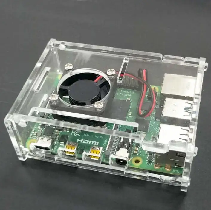 Горячий Raspberry Pi 4 алюминиевый корпус прозрачный акриловый чехол Корпус коробка с