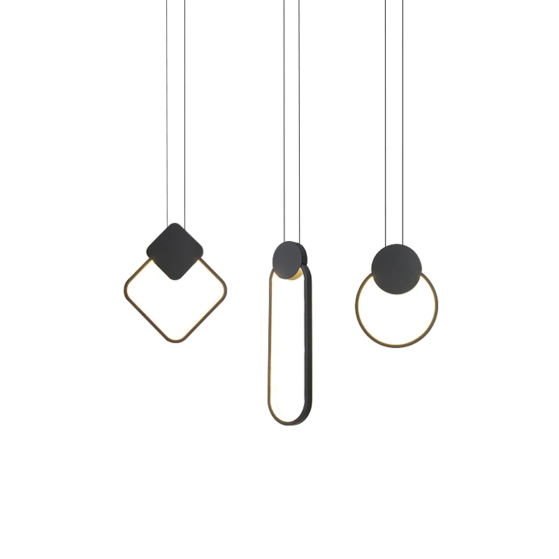 

2020 Modern led pendant Chandelier for dining room kitchen White Black Hanging Chandelier Lighting for Bar shops bedside lamp