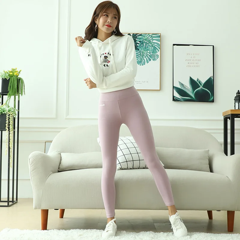 

Night Market Hot Selling Hot Selling Buttock Lifting Gray High-waisted Leggings 11021 Cashmere Wool Combing Pure Cotton Large Si