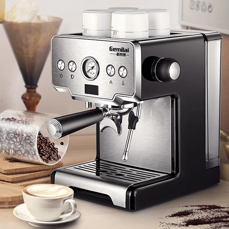 

15Bar Semi-Automatic Italian Coffee Machine CRM3605 Household Espresso Maker Pump Type Cappuccino Milk Bubble Maker