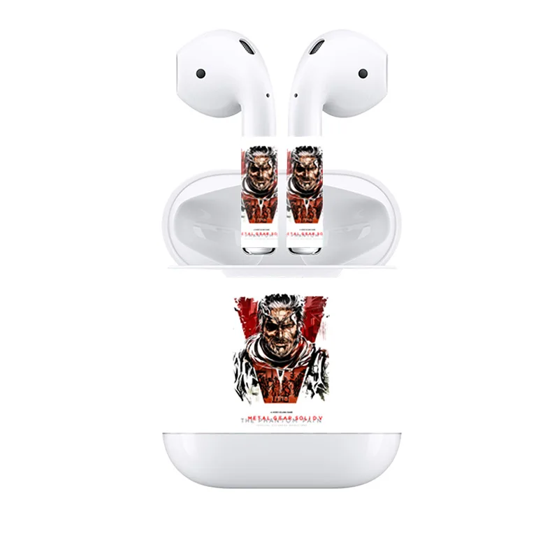 Для Apple AirPods 2 Наушники стикер Наушники DIY индивидуальная Наклейка виниловая камуфляжная Кожа Беспроводная зарядка наклейка на коробку - Цвет: 911