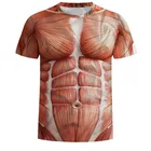 Новинка 2020 года! Футболка мужская в стиле Харадзюку, Обнаженная футболка с интересным 3D рисунком, странная рубашка для груди