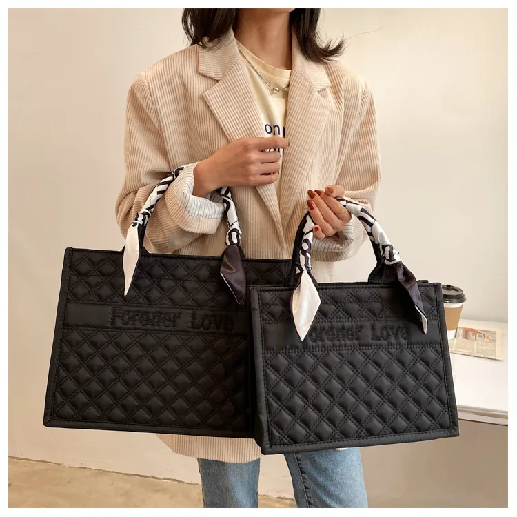 Брендовая дизайнерская стеганая женская сумка в клетку ретро-шарф через плечо