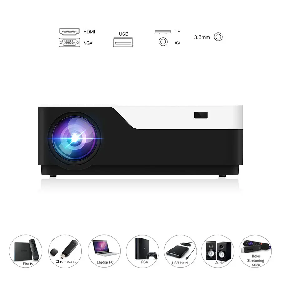 Vivicine M18 Full HD светодиодный проектор, дополнительно Android 9,0 HDMI USB PC 1080p домашний мультимедийный видеопроектор