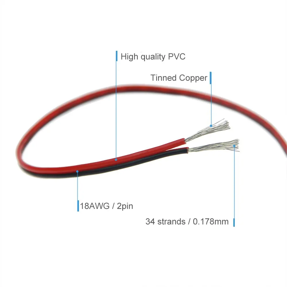 18 AWG 2 контактный Удлинительный шнур 65.6ft калибр UL зарегистрированный крюк