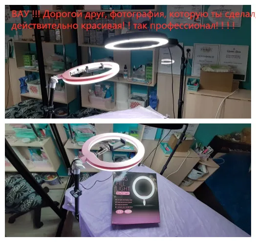 Светодиодный кольцевой светильник для селфи для студийной фотосъемки с затемнением заполняющий кольцевой светильник со штативом для смартфона с накладным кронштейном CD50 T03 Y2
