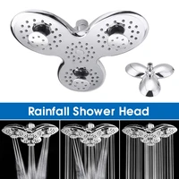 910 inch 3 functions bathroom rainfall shower head petal shape bathroom top shower head jetting shower spa shower head