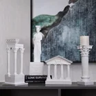 Европейский стиль, ретро старинная римская архитектурная модель, украшение для дома, колонна, греческий храм, строительная модель, статуя