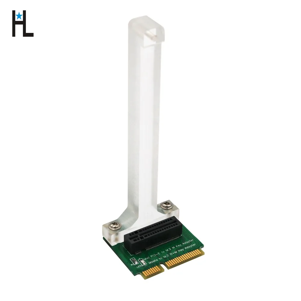M.2 NGFF nvme SSD/B+ M key SATA bus SSD to Mini PCI-E Adapter(вертикальная установка) для 2280 типа SSD