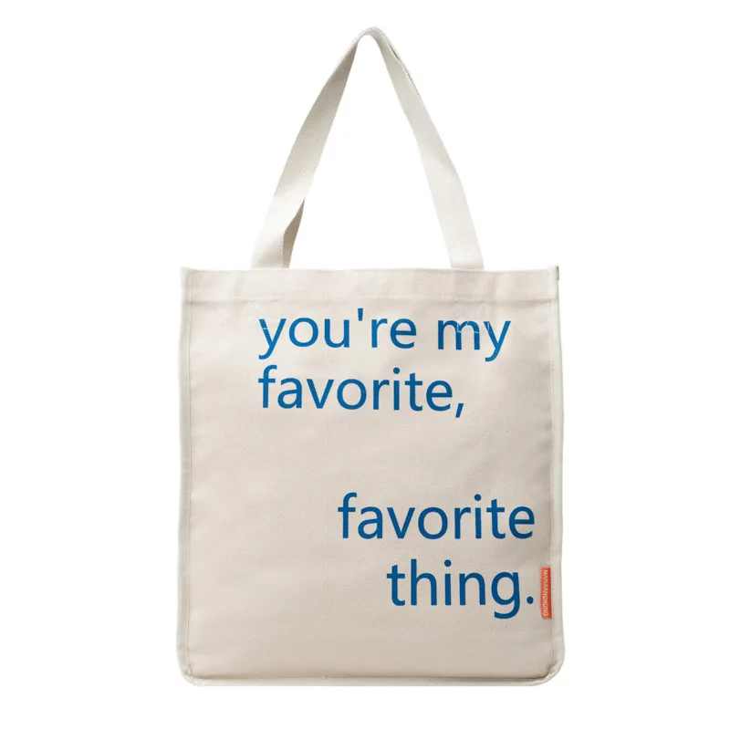 

2021 New Arrivals Women's Shoulder Bag For Female Canvas Solid Color Letter Design High Quality Simple Literary Style Girl's Bag