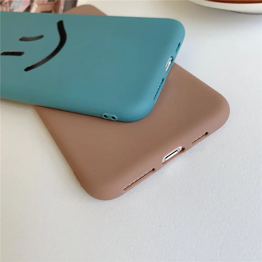 Funny Cartoon Black Line Art Smile Face Phone Case For iPhone XS 11 Pro MAX XR X 6 7 8 6S Plus 10 Soft Silicone Back Cover Coque |