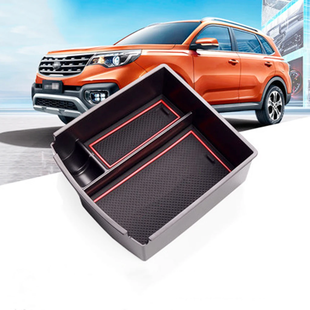 Органайзер для хранения в подлокотнике с противоскользящим ковриком поддон