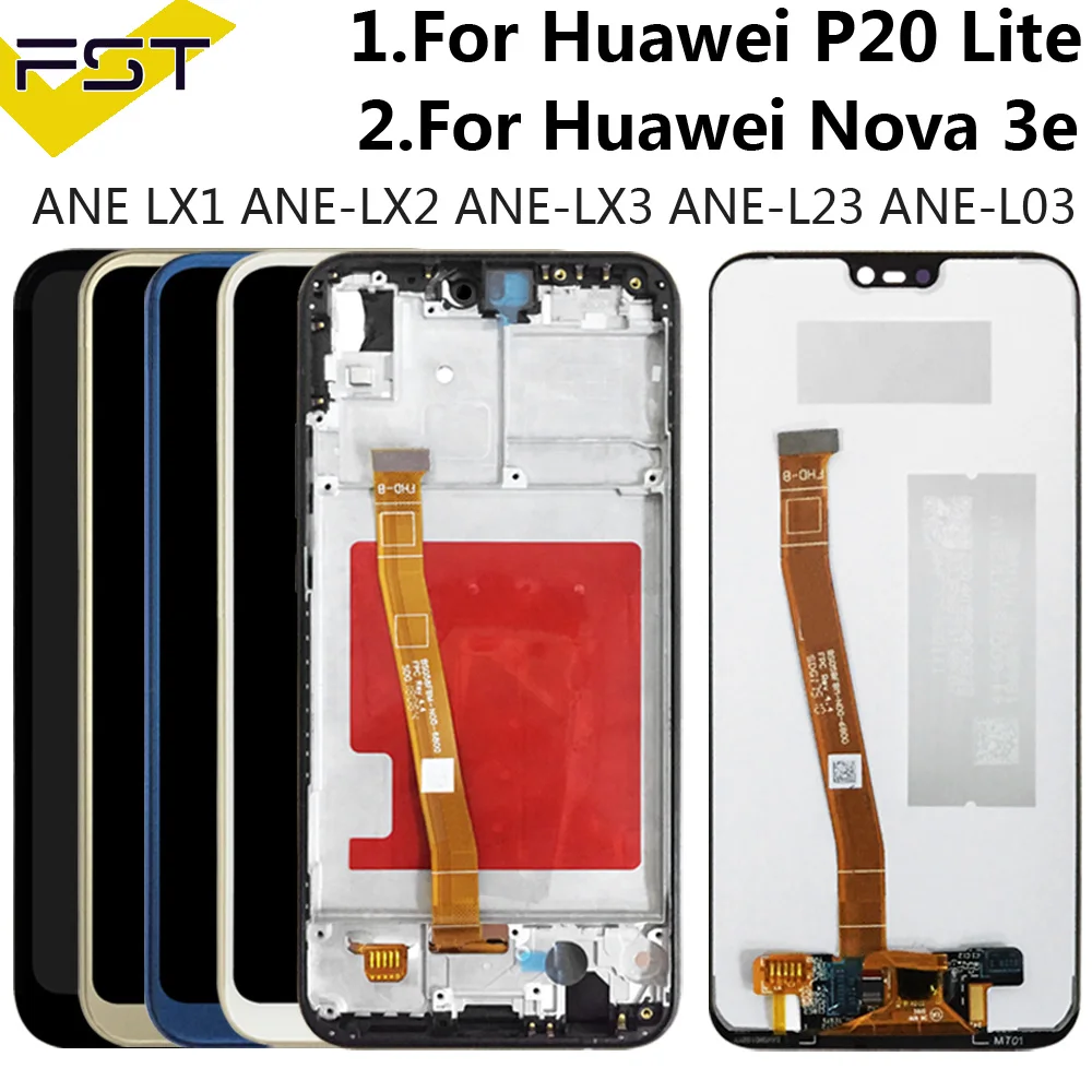 5 84 для HUAWEI P20 Lite ЖК дисплей дигитайзер сенсорного экрана с рамкой сменный Lx3 Nova