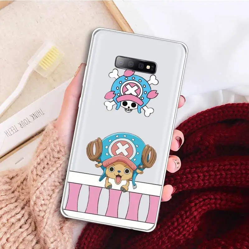 

Japan Anime One Piece Cartoon Luffy Phone Case Transparent For Samsung Galaxy A71 A21s S8 S9 S10 plus note 20 ultra