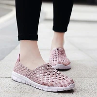 ladies casual shoes fashion flat woven womens shoes breathable ladies casual shoes