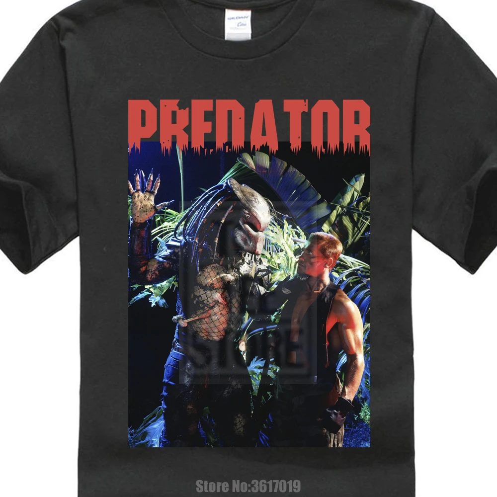 

2017 Gilden Predator Arnold Schwarzenegger Vintage Movie Picture Design Men'S Fashion T Shirt Cool Tops Short Sleeve Tees 019864