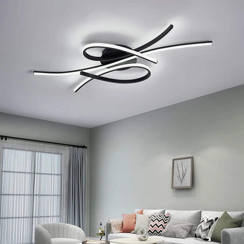 $112.00 Minimalism New Modern led Ceiling Lights for living room bedroom study room Matte black or Gold finished Ceiling Lamp fixtures