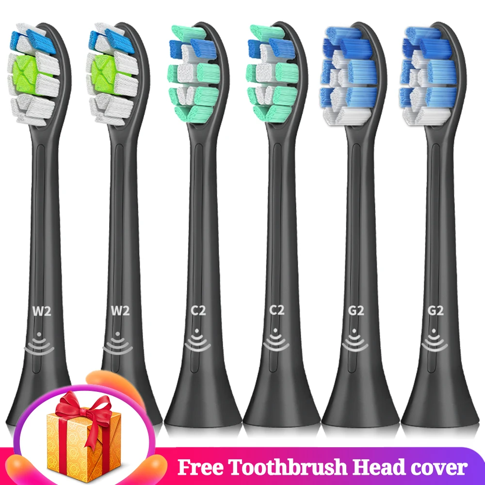 

Plaque Control Replacement Toothbrush heads, Compatible with Philips Sonicare ProResults HX9023, 2 Series HX6211,HX6250 HX6066