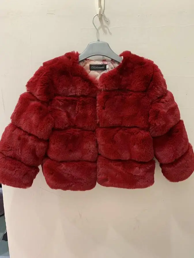 Новое пальто с мехом для девочек зимнее Модное теплое пальто Детская куртка с искусственным кроличьим мехом утепленная парка детская верхняя одежда пальто для малышей Y08