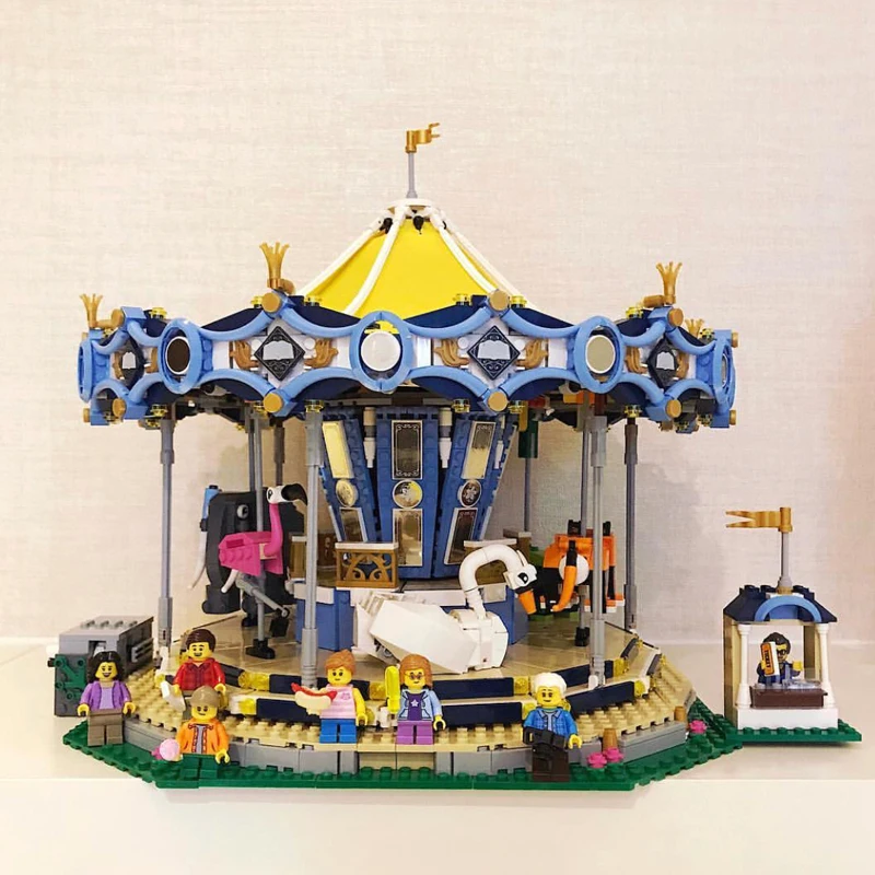 36 Carousel Creator Expert City Street View, карусель обозрения, наборы, модель, строительные наборы, блоки, кирпичи, развивающие игрушки для детей - Цвет: 36 Carousel