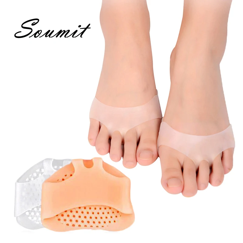 

Soumit Medical Forefoot Pad Silicone Gel Foot Protector Pads Anti-slip for Pain Relief Toes Insert Half Yard Insole Dropshipping