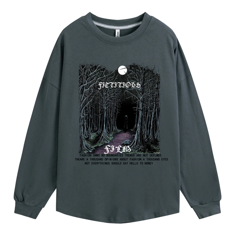 Футболка мужская оверсайз в стиле хип-хоп модная тенниска готическом хлопковая