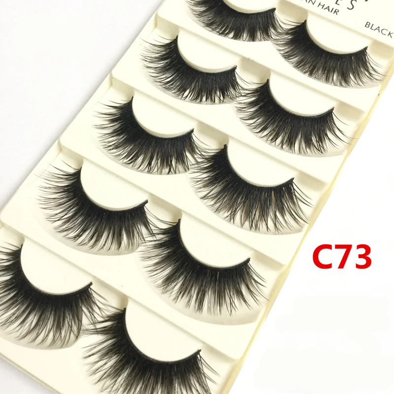 5 пар 3D накладные ресницы наращивание ресниц мягкие ручной работы Многослойные