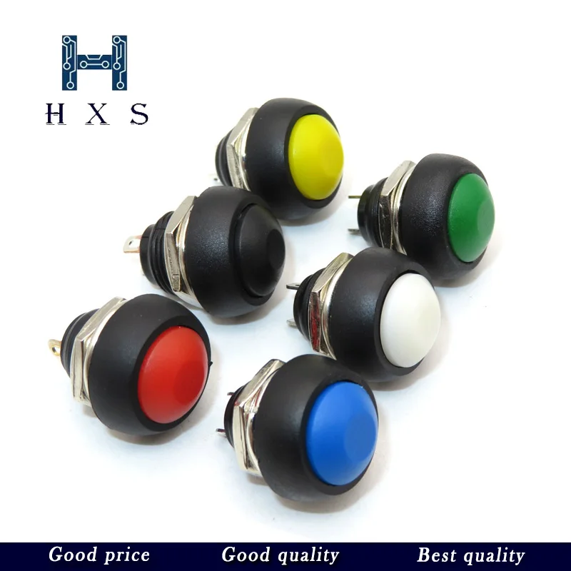 Водонепроницаемая кнопочная кнопка 12 мм 2 шт. для переключателя