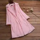 Стильные осенние женские повседневные теплые куртки ZANZEA, пушистые пальто, верхняя одежда с длинным рукавом, женский кардиган с открытыми пальто, шикарное пальто