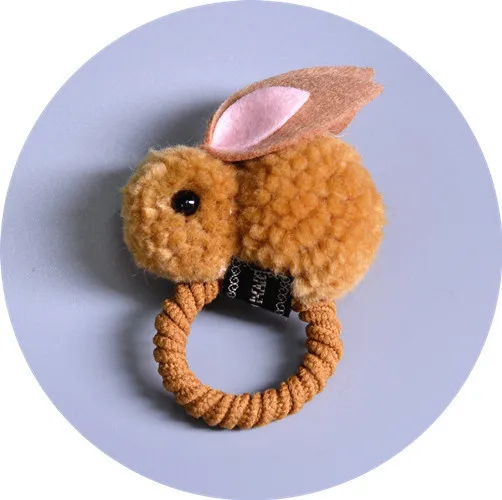 Camel hair rope Детские резинки для волос кролик заколки Для женщин девочек резинка для волос заколки для волос для детей эластичные хвост держатель женские аксессуары для волос заколки для волос - Цвет: Camel hair rope