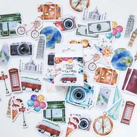 46pcs vintage travelling stickers stationery stickers book cute bullet journaling stationery stickers home decoration supplies