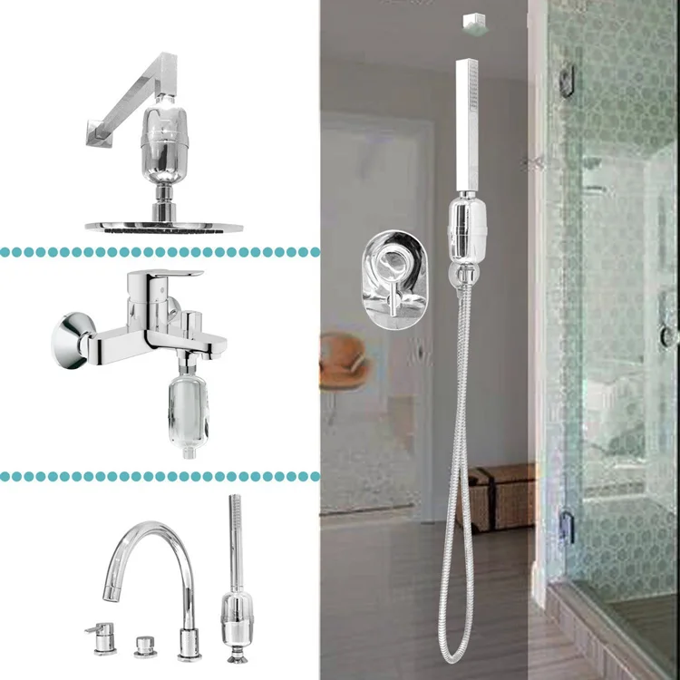 Bathroom Shower Filter Bathing Water Filter Purifier Water Treatment Health Softener Chlorine Removal Oversea Free Shipping