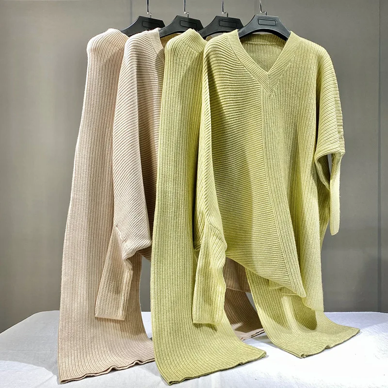 

Новинка 2021, брендовый женский брючный костюм-шаровары в Корейском стиле Дубая, свободный свитер большого размера, спортивный костюм, наряды...