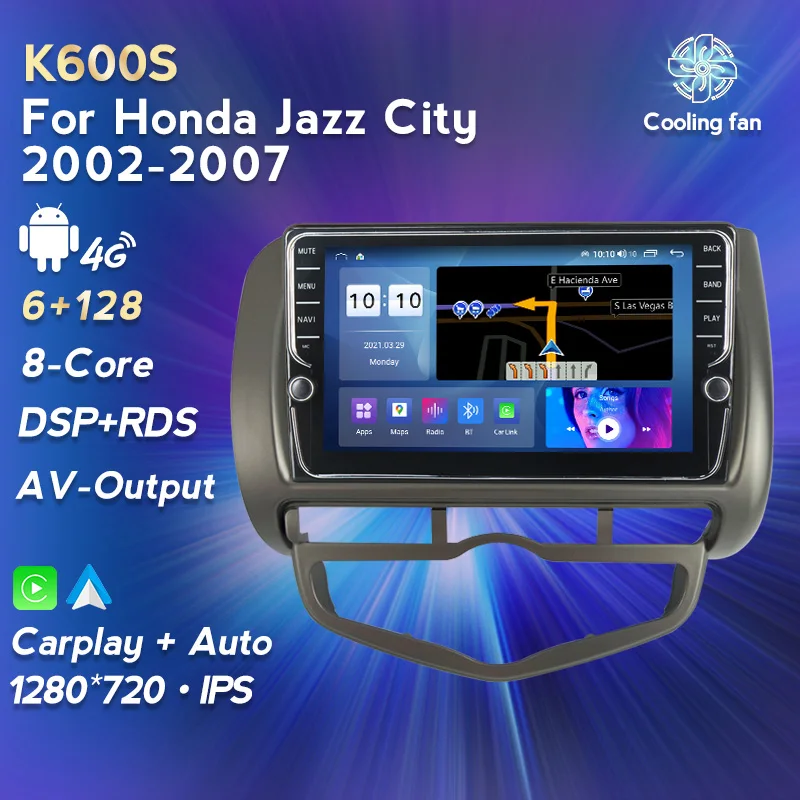 

Автомагнитола 2DIN для Honda Jazz City 2002-2007 с GPS-навигацией, Wi-Fi, 4G, LTE, BT