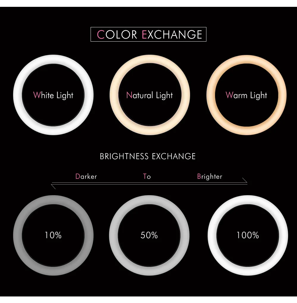 Диммируемый светодиодный кольсветильник ильник для фотосъемки 30 см 12 дюймов