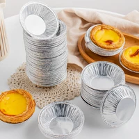 300pcs disposable aluminum foil eggs tart tray mini pots pie tart cupcake mould bake plate tin pan kitchen diy baking tool