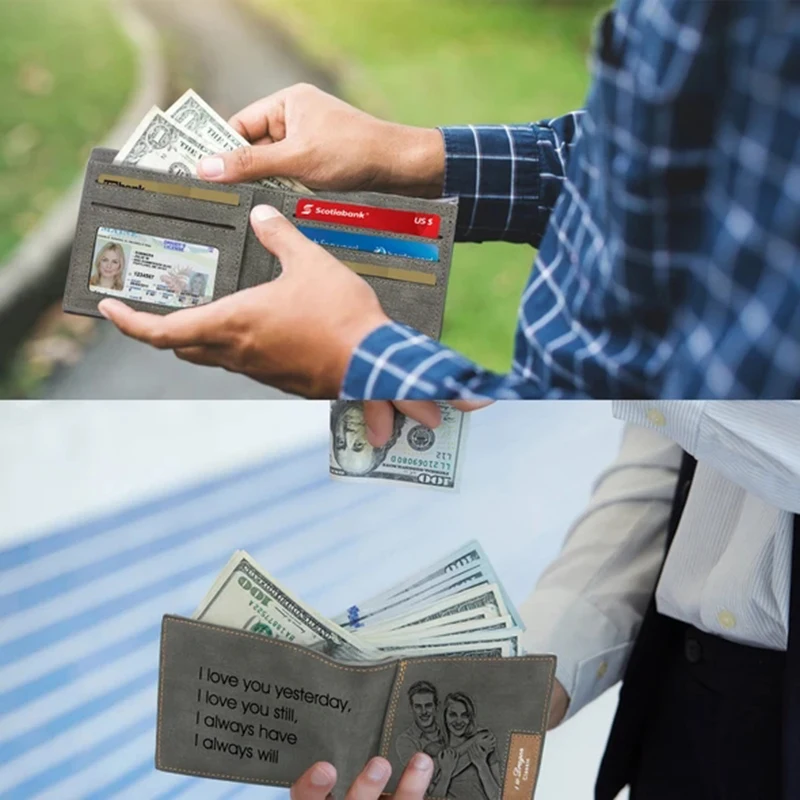 Индивидуальный бумажник с изображением повседневный короткий индивидуальный Rfid