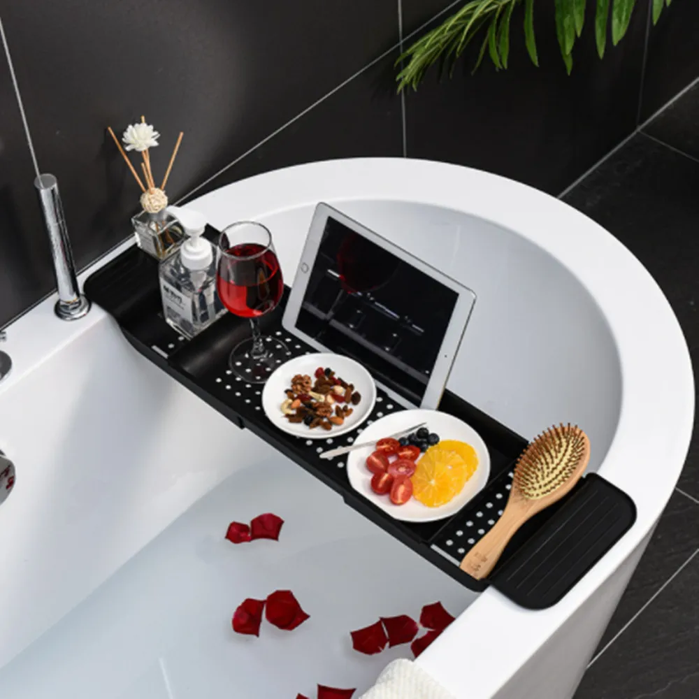 

Многофункциональная выдвижная стойка для хранения ванны, поднос для ванны, полка для ванны, полка для хранения полотенец, держатель для сли...