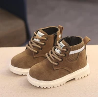 fashion leather soft antislip girls boots children casual shoes autumn winter martin boots boys shoes toddler girl boots