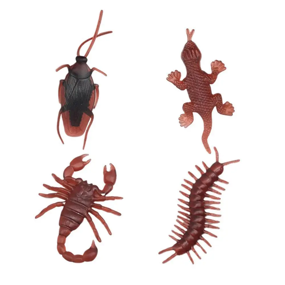 

Hot Sale Halloween Simulation Cockroach Gecko Scorpion Many Worms Toy Decoration Halloween PVC Foot Non-toxic Toy Tricky Z7M2