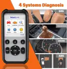 Autel MaxiLink ML629 Улучшенный CAN OBD2 сканер с ABS SRS, диагностика двигателя, автоматический VIN сканер, отключсветильник